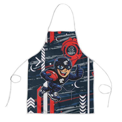 Carlton Football Club Apron Mascot Cartoon Football Illustration Style