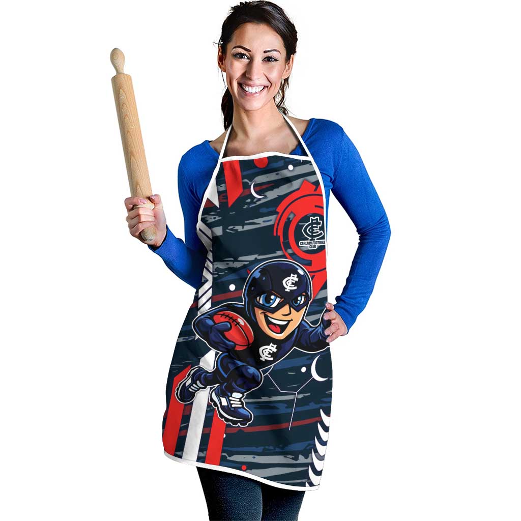 Carlton Football Club Apron Mascot Cartoon Football Illustration Style