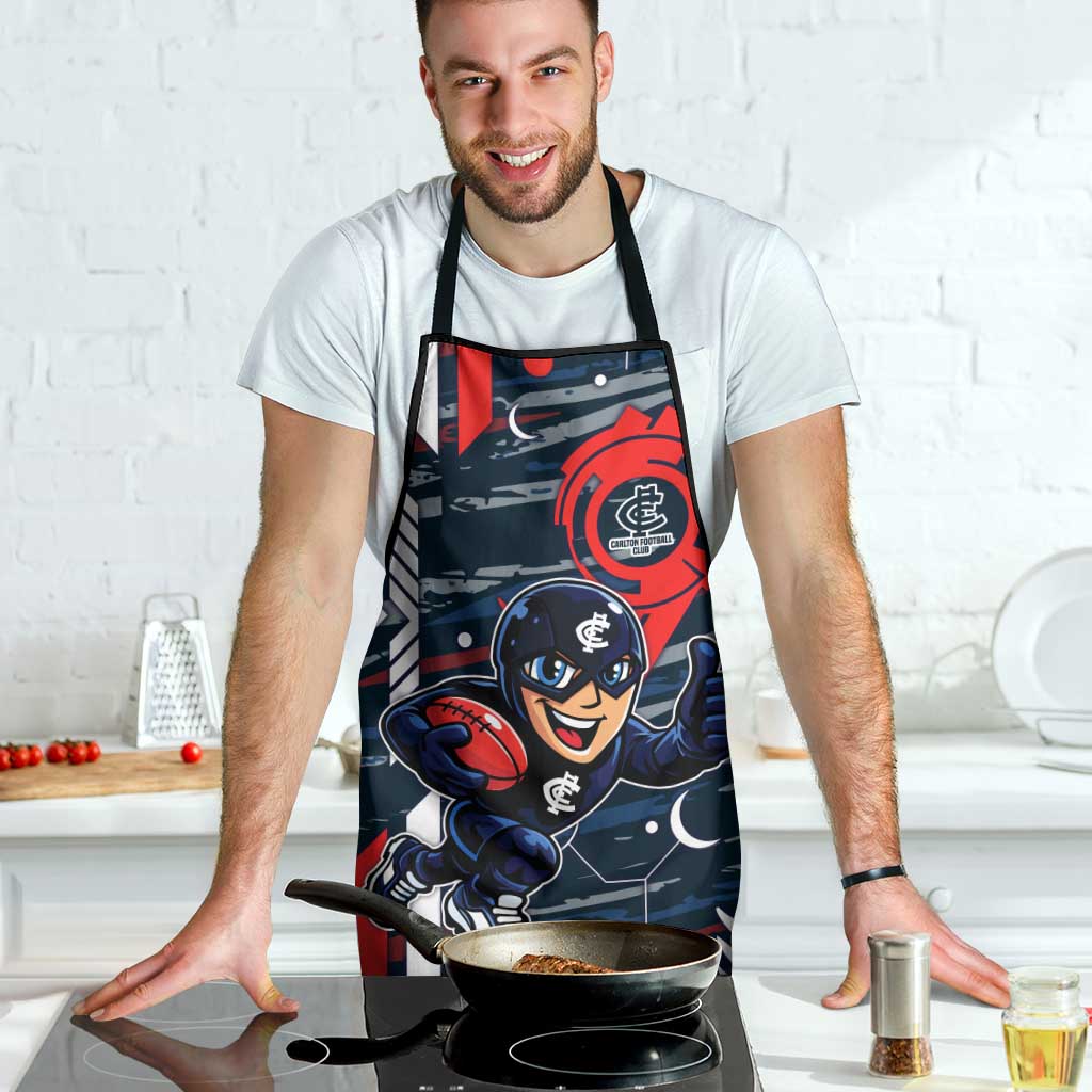 Carlton Football Club Apron Mascot Cartoon Football Illustration Style