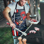 Carlton Football Club Apron Mascot Cartoon Football Illustration Style