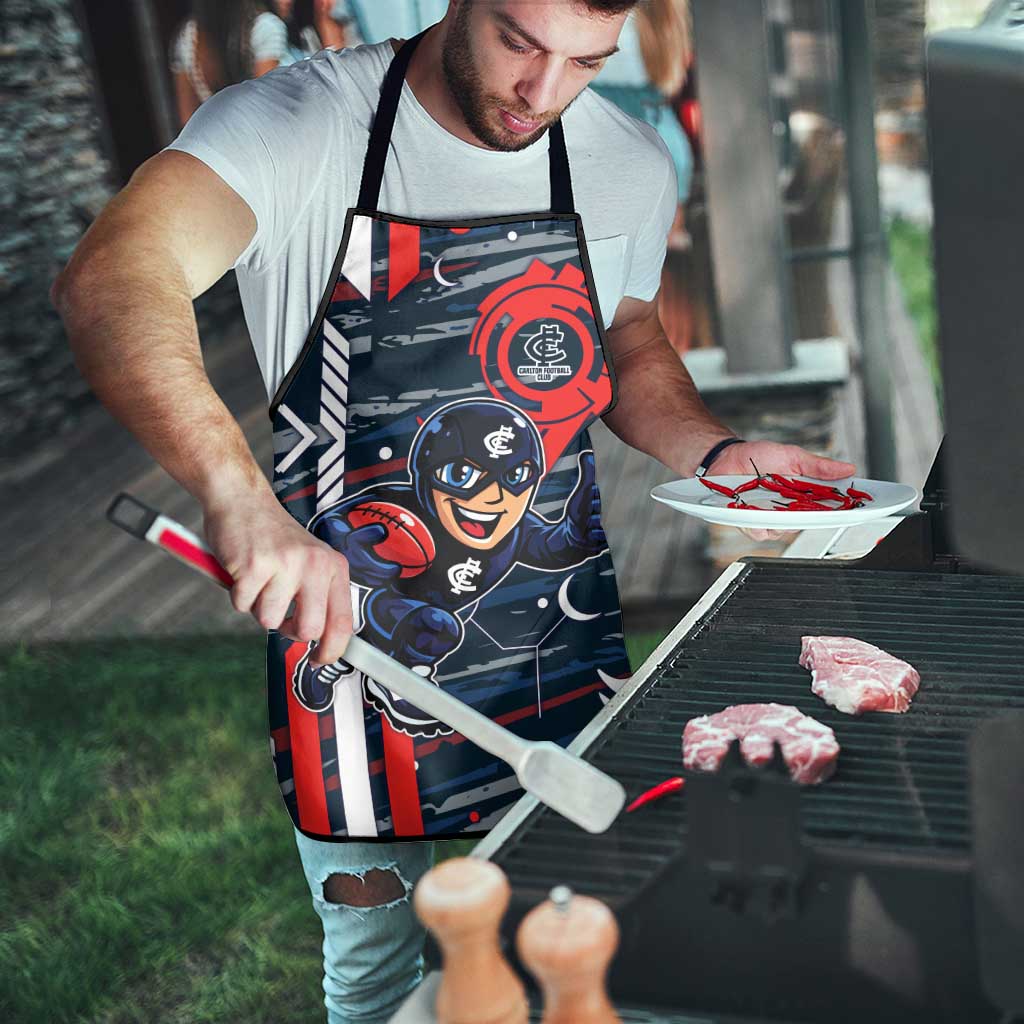 Carlton Football Club Apron Mascot Cartoon Football Illustration Style