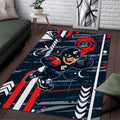 Carlton Football Club Area Rug Mascot Cartoon Football Illustration Style
