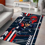 Carlton Football Club Area Rug Mascot Cartoon Football Illustration Style
