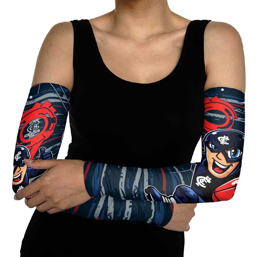 Carlton Football Club Arm Sleeves Mascot Cartoon Football Illustration Style