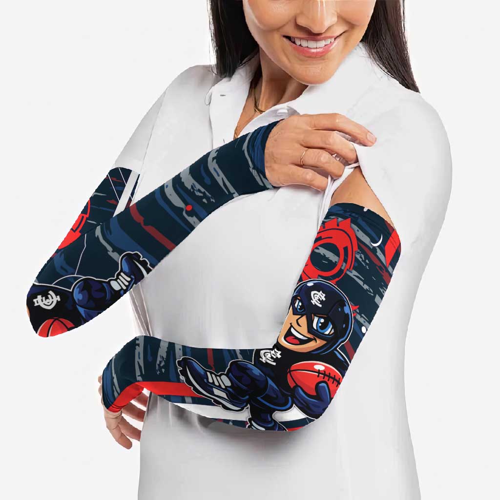 Carlton Football Club Arm Sleeves Mascot Cartoon Football Illustration Style