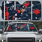 Carlton Football Club Auto Sun Shade Mascot Cartoon Football Illustration Style