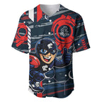 Carlton Football Club Baseball Jersey Mascot Cartoon Football Illustration Style