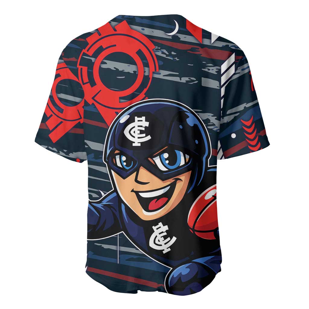 Carlton Football Club Baseball Jersey Mascot Cartoon Football Illustration Style