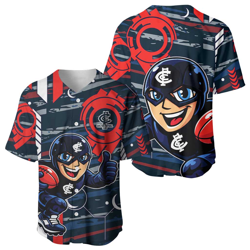 Carlton Football Club Baseball Jersey Mascot Cartoon Football Illustration Style