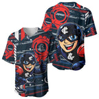 Carlton Football Club Baseball Jersey Mascot Cartoon Football Illustration Style
