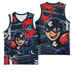 Carlton Football Club Basketball Jersey Mascot Cartoon Football Illustration Style