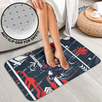 Carlton Football Club Bathroom Set Mascot Cartoon Football Illustration Style