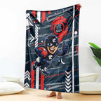 Carlton Football Club Blanket Mascot Cartoon Football Illustration Style