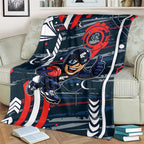 Carlton Football Club Blanket Mascot Cartoon Football Illustration Style