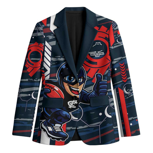 Carlton Football Club Blazer Mascot Cartoon Football Illustration Style