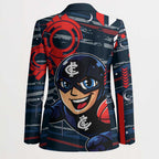 Carlton Football Club Blazer Mascot Cartoon Football Illustration Style