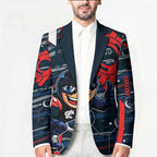 Carlton Football Club Blazer Mascot Cartoon Football Illustration Style
