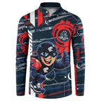 Carlton Football Club Button Sweatshirt Mascot Cartoon Football Illustration Style