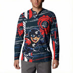 Carlton Football Club Button Sweatshirt Mascot Cartoon Football Illustration Style
