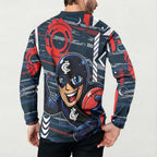 Carlton Football Club Button Sweatshirt Mascot Cartoon Football Illustration Style