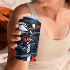 Carlton Football Club 4 in 1 Can Cooler Tumbler Mascot Cartoon Football Illustration Style