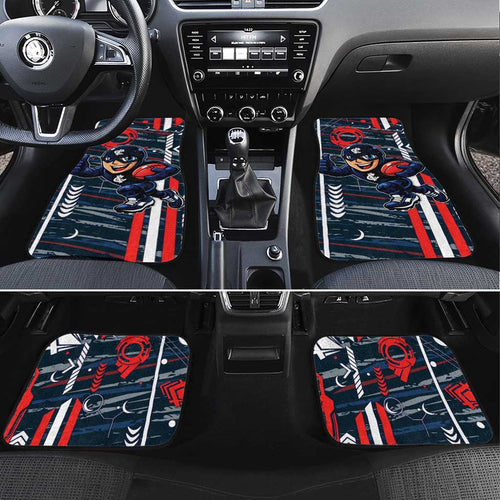 Carlton Football Club Car Mats Mascot Cartoon Football Illustration Style