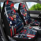 Carlton Football Club Car Seat Cover Mascot Cartoon Football Illustration Style