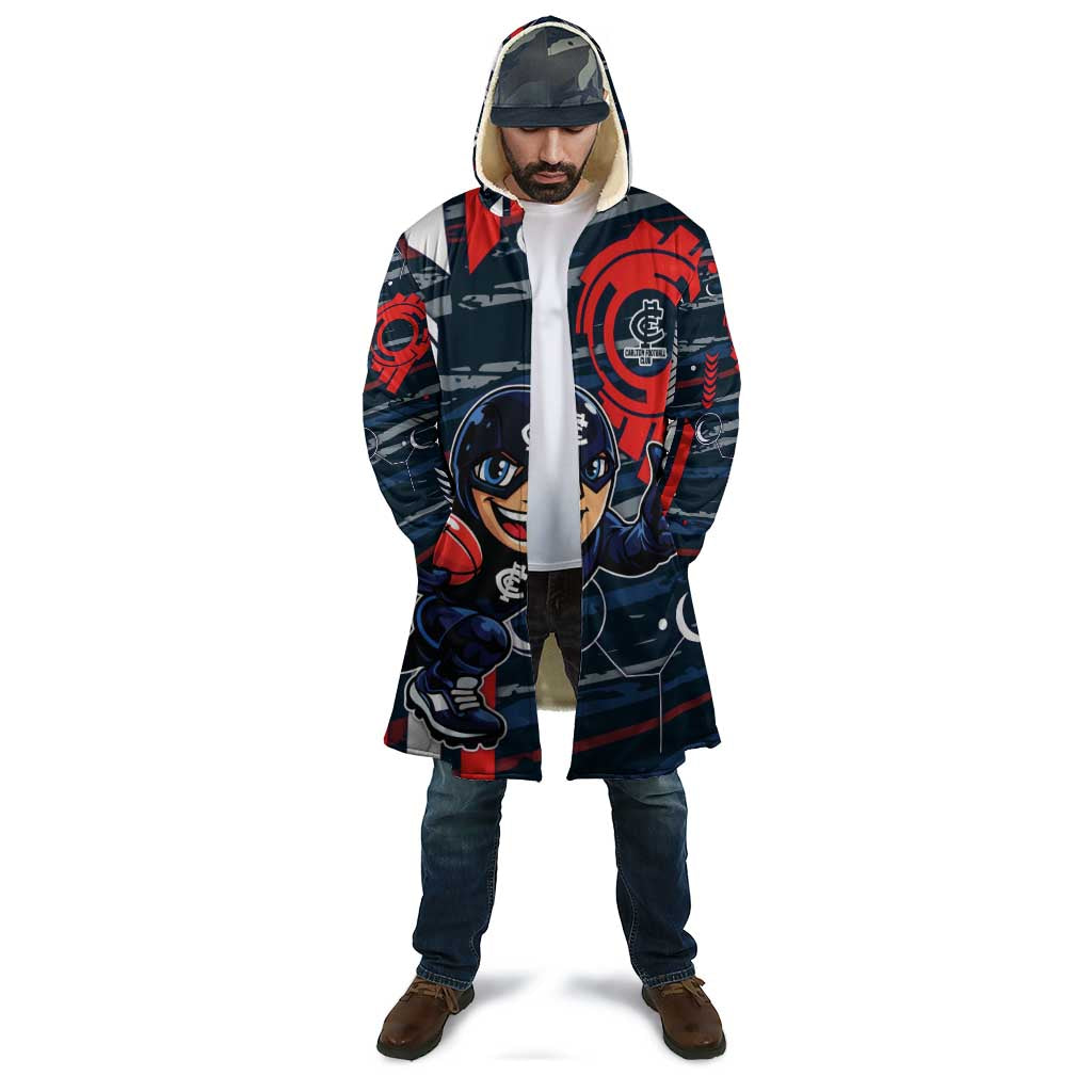 Carlton Football Club Cloak Mascot Cartoon Football Illustration Style