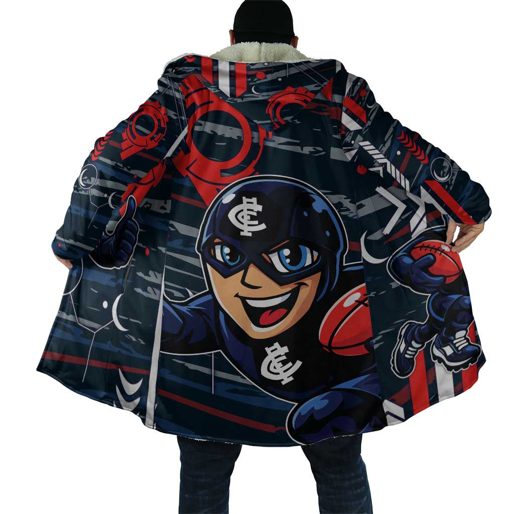 Carlton Football Club Cloak Mascot Cartoon Football Illustration Style