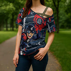Carlton Football Club Cross Shoulder Shirt Mascot Cartoon Football Illustration Style