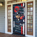 Carlton Football Club Door Cover Mascot Cartoon Football Illustration Style