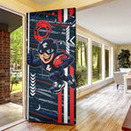 Carlton Football Club Door Cover Mascot Cartoon Football Illustration Style