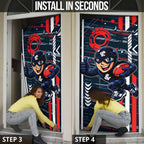 Carlton Football Club Door Cover Mascot Cartoon Football Illustration Style