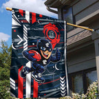 Carlton Football Club Garden Flag Mascot Cartoon Football Illustration Style
