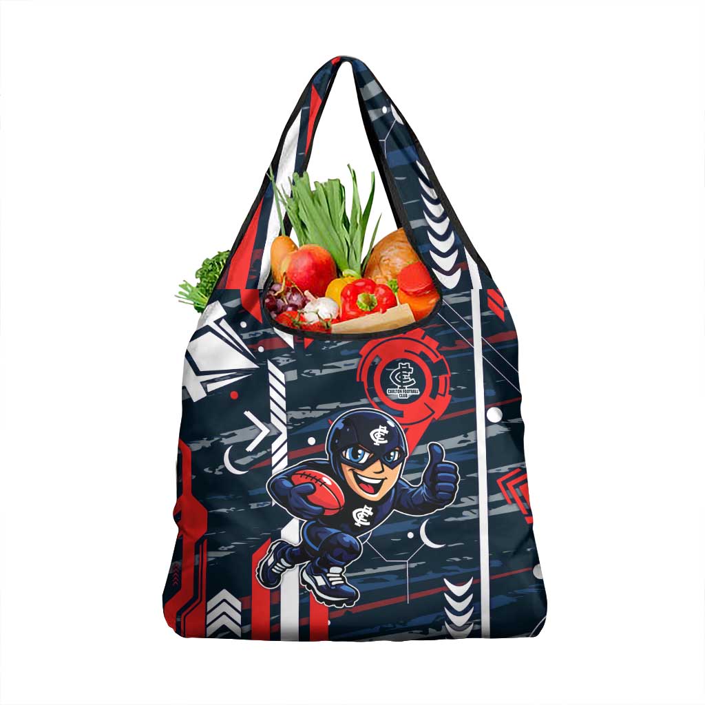 Carlton Football Club Grocery Bag Mascot Cartoon Football Illustration Style