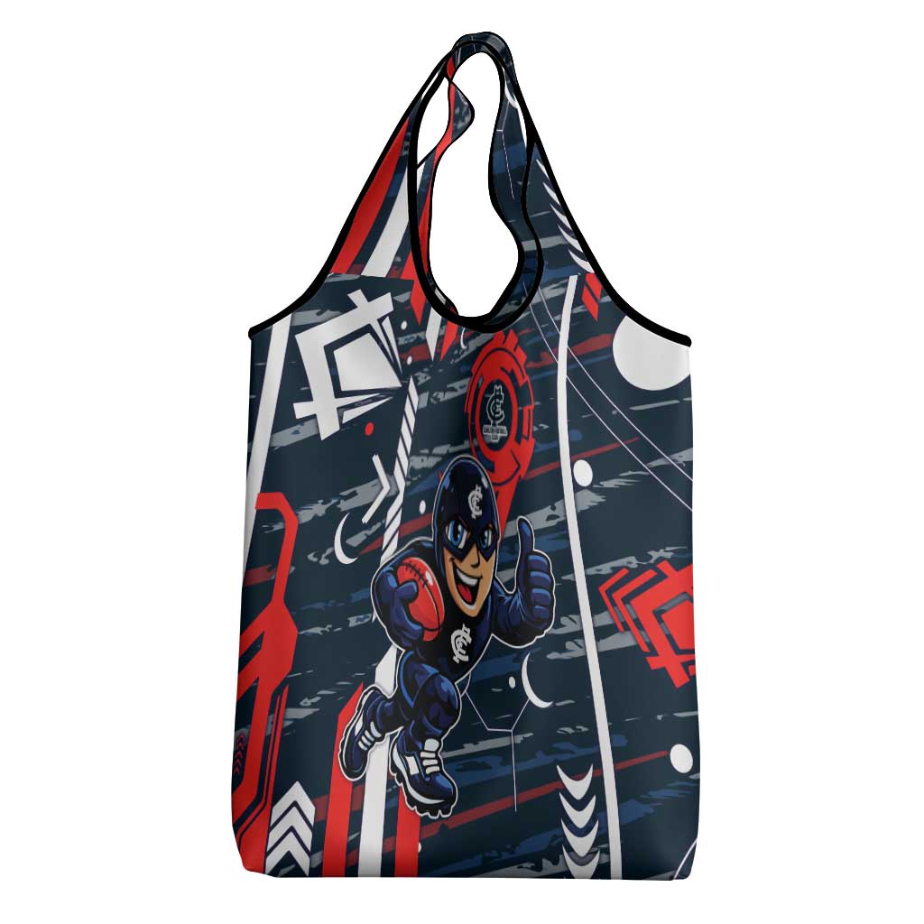 Carlton Football Club Grocery Bag Mascot Cartoon Football Illustration Style
