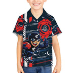 Carlton Football Club Hawaiian Shirt Mascot Cartoon Football Illustration Style