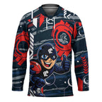 Carlton Football Club Hockey Jersey Mascot Cartoon Football Illustration Style