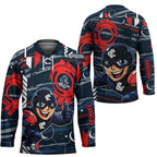 Carlton Football Club Hockey Jersey Mascot Cartoon Football Illustration Style