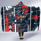Carlton Football Club Hooded Blanket Mascot Cartoon Football Illustration Style