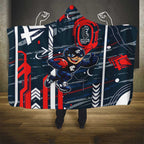 Carlton Football Club Hooded Blanket Mascot Cartoon Football Illustration Style