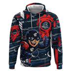 Carlton Football Club Hoodie Mascot Cartoon Football Illustration Style