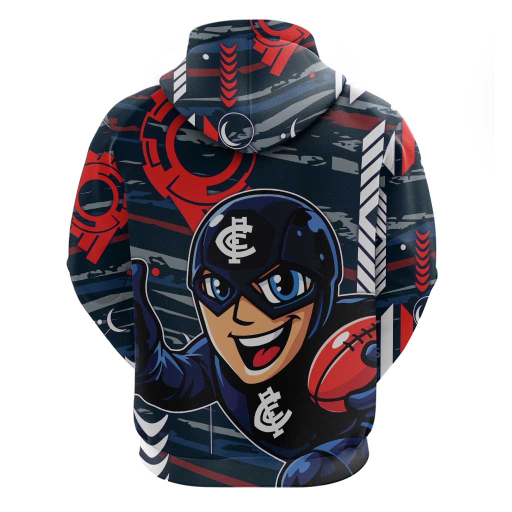 Carlton Football Club Hoodie Mascot Cartoon Football Illustration Style