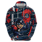 Carlton Football Club Hoodie Mascot Cartoon Football Illustration Style