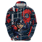 Carlton Football Club Hoodie Mascot Cartoon Football Illustration Style