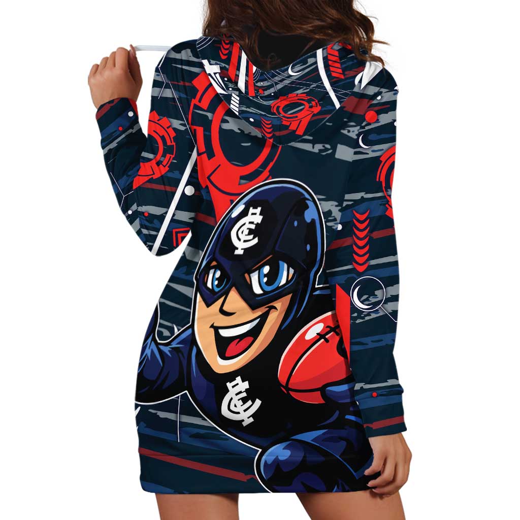 Carlton Football Club Hoodie Dress Mascot Cartoon Football Illustration Style