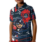 Carlton Football Club Kid Polo Shirt Mascot Cartoon Football Illustration Style