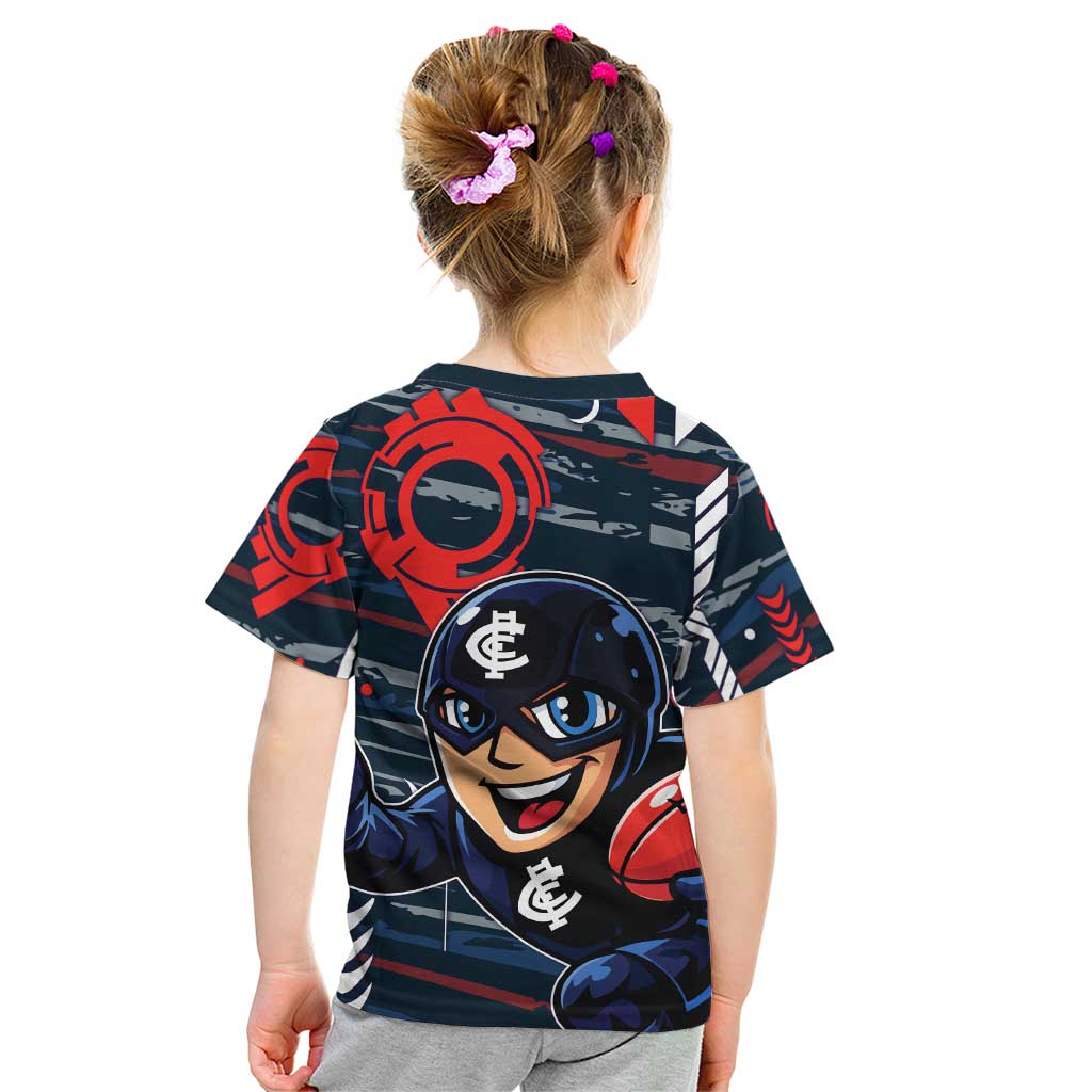 Carlton Football Club Kid T Shirt Mascot Cartoon Football Illustration Style
