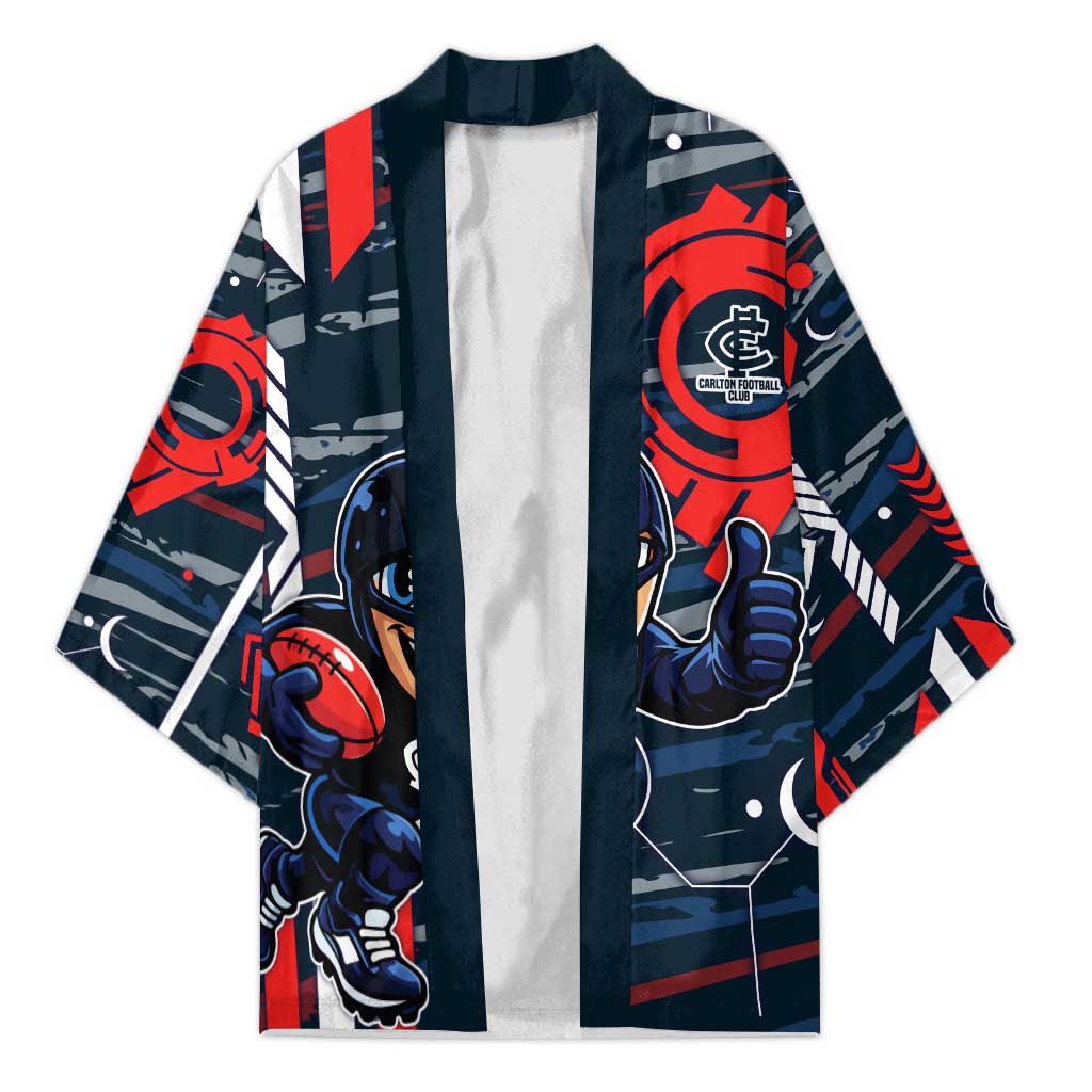 Carlton Football Club Kimono Mascot Cartoon Football Illustration Style