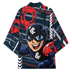 Carlton Football Club Kimono Mascot Cartoon Football Illustration Style
